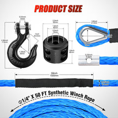 Nilight forged steel hook with 13500lbs break strength for secure pulls.