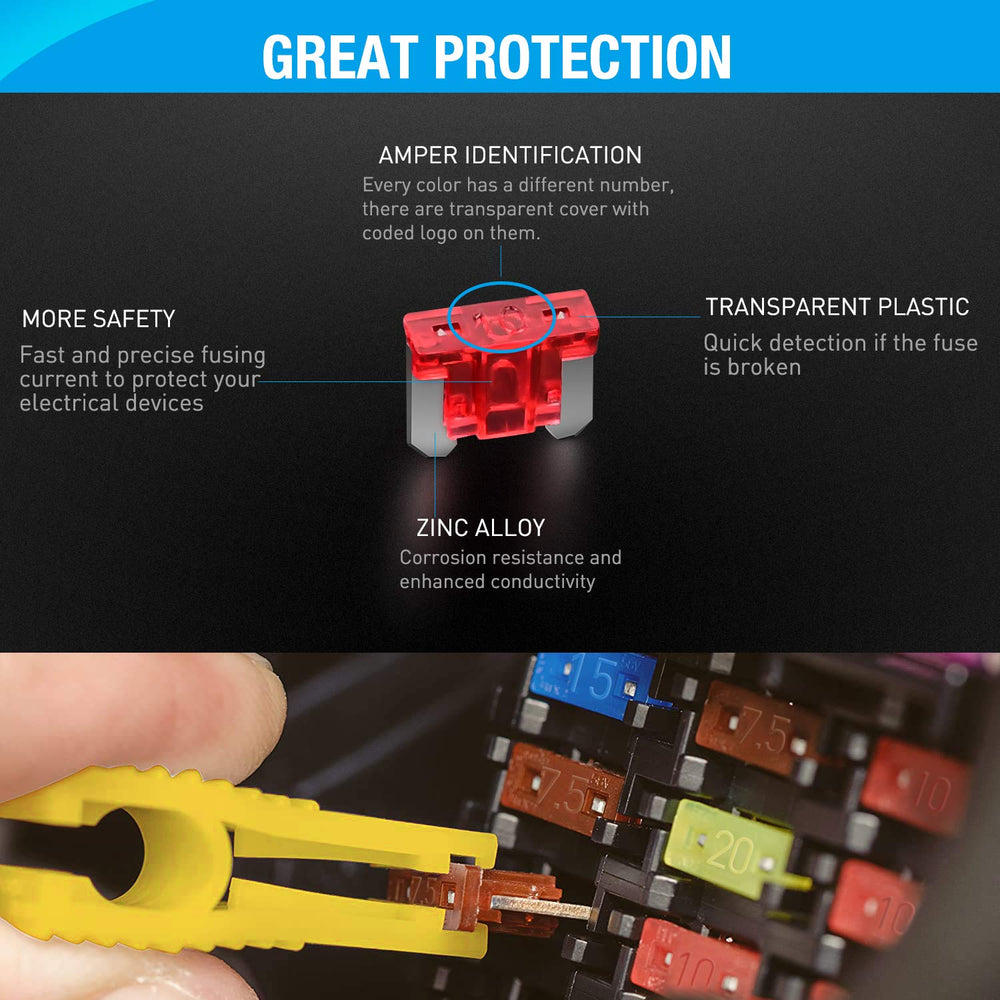 Nilight fuse puller included to simplify replacement tasks