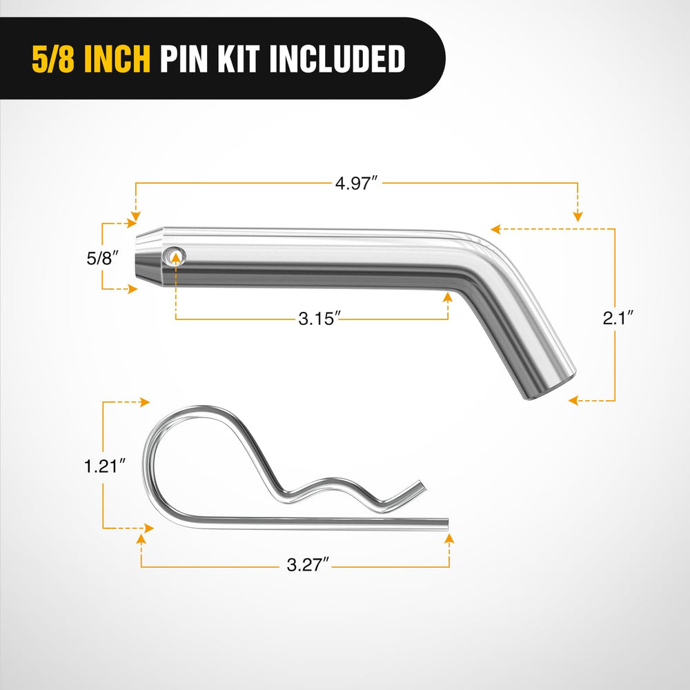 Nilight Fusion 2-inch receiver shank shown for easy installation.
