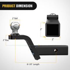Nilight Fusion welded 2-inch ball for quick coupling.