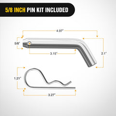 Nilight Fusion hitch pin kit included for secure installation.