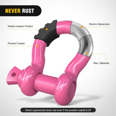 Nilight shackles with galvanized and powder-coated finish resisting corrosion