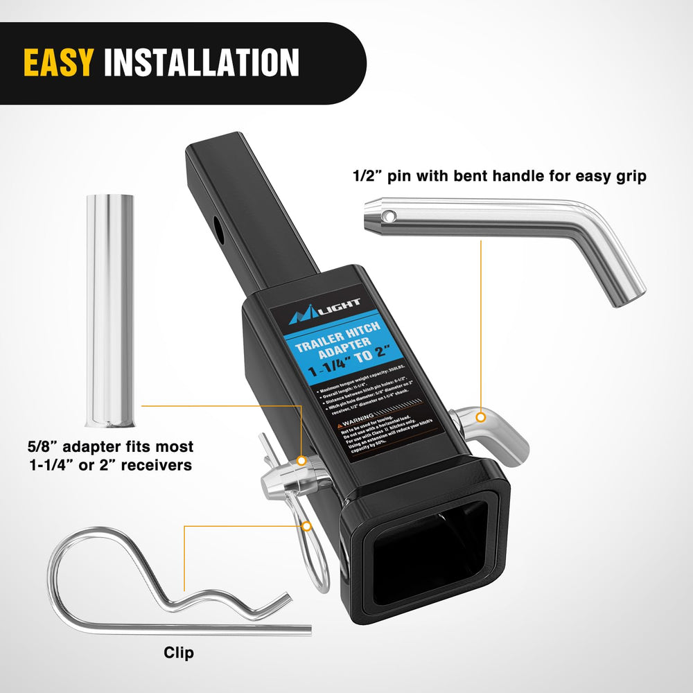 Nilight adapter rated for up to 3500 lbs GTW