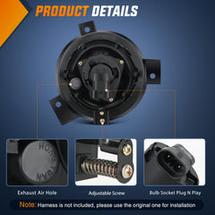 Nilight H10 42W bulbs included for bright illumination