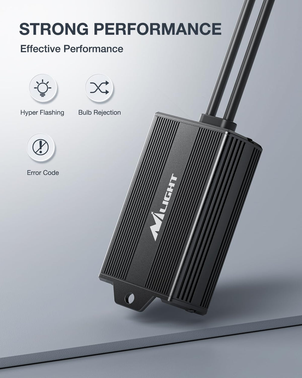 Nilight H13/9008 CANbus decoder side profile improves compatibility.