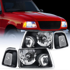 Nilight headlight assembly front view for Ranger improves nighttime visibility.
