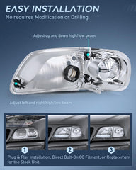 Nilight headlight assembly passenger-side profile with OE-like appearance.