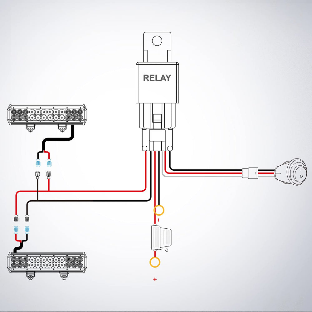 Nilight heavy-duty 12AWG cables handle higher current demands.