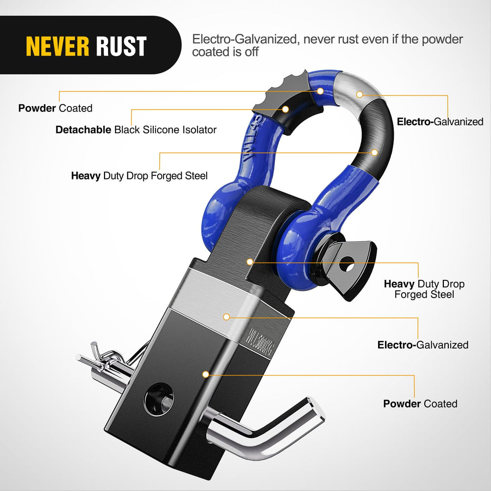 Nilight heavy-duty drop forged steel construction for rugged off-road towing