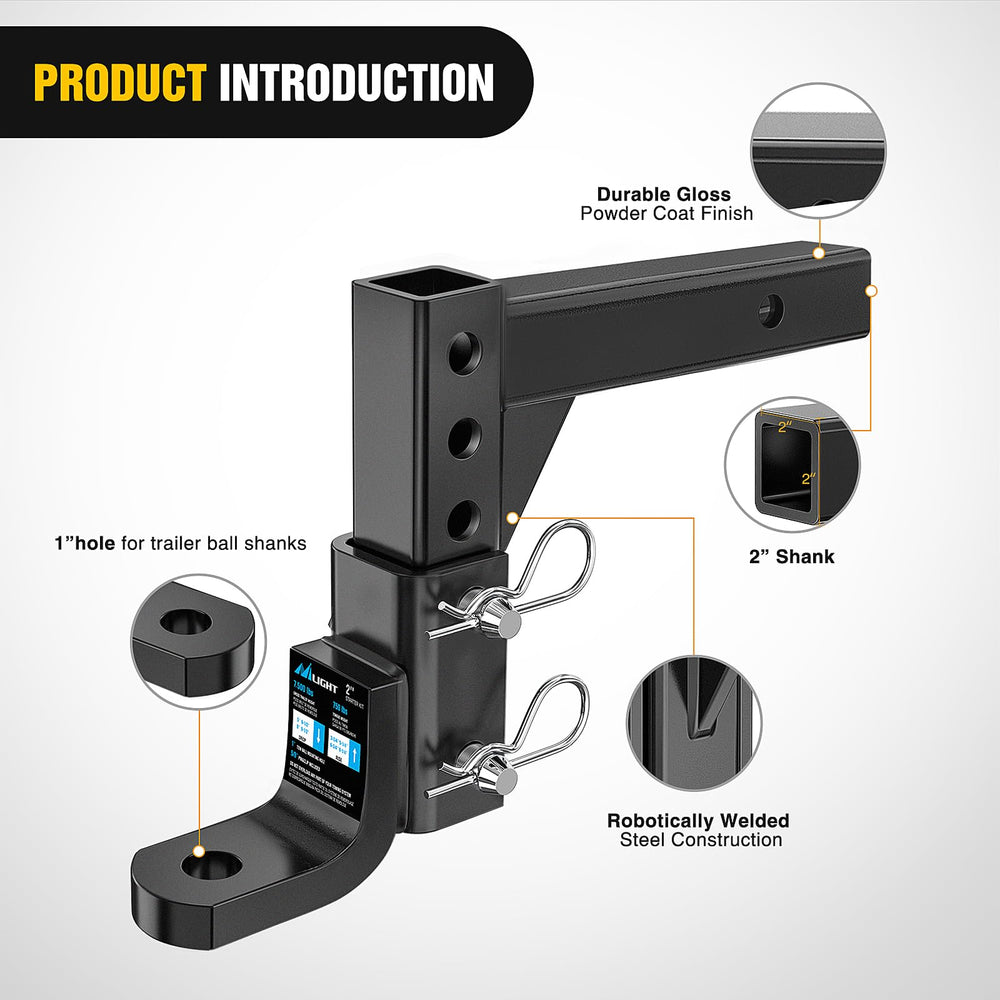 Nilight heavy-duty design supports up to 7,500 lbs GTW.