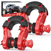 Nilight heavy-duty Mega D-ring shackle front view showing bold rugged design for off-road recovery.