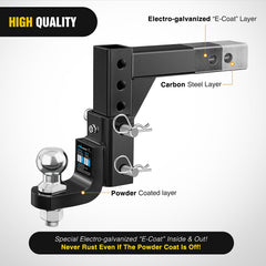 Nilight heavy-duty mount in use on a pickup hitch.