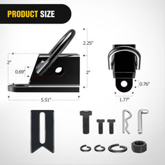 Nilight heavy-duty steel construction highlights durability for rugged ATV towing.