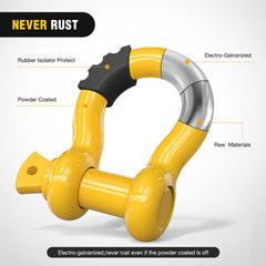 Nilight heavy-duty tow shackle with robust design for off-road recoveries