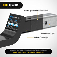 Nilight heavy-duty towing capacity supports large trailers.
