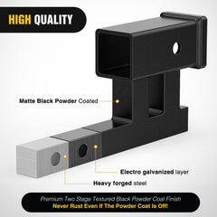 Nilight 4-1/4 inch rise enables level towing setup.