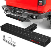 Nilight hitch step attached to a 2-inch receiver for easy truck entry