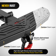 Nilight anti-theft shackle protects accessories during transport.