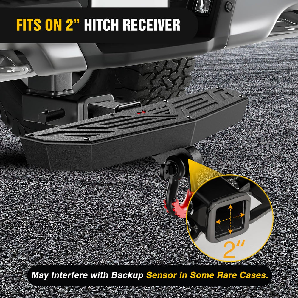 Nilight universal fit covers most 2-inch hitch receivers.