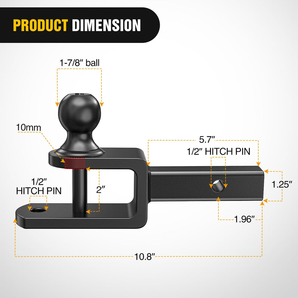 Nilight hitch strap loop ready to secure winch straps during transport