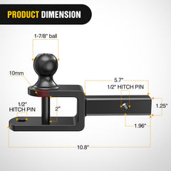 Nilight hitch strap loop ready to secure winch straps during transport