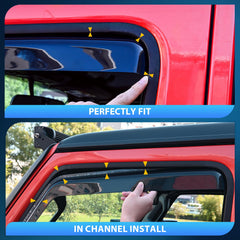 Nilight CR-V deflectors installed in-channel for secure inside-mount fit