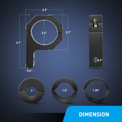 Nilight clamp on a 1-1-2in tube provides stable off-road light bar mounting