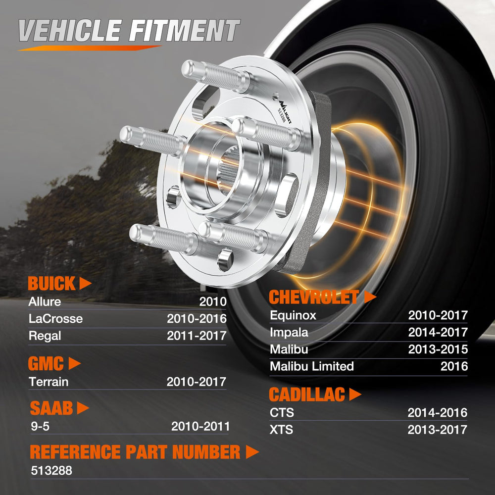 Nilight rear hub assembly for GMC Terrain contributes to consistent wheel feel.