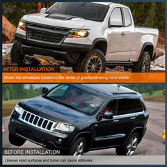 Nilight four-piece spacer packaging for Silverado and similar trucks