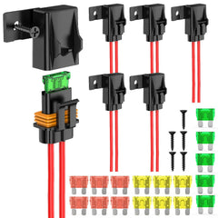 Nilight inline fuse holder with cover for secure automotive wiring