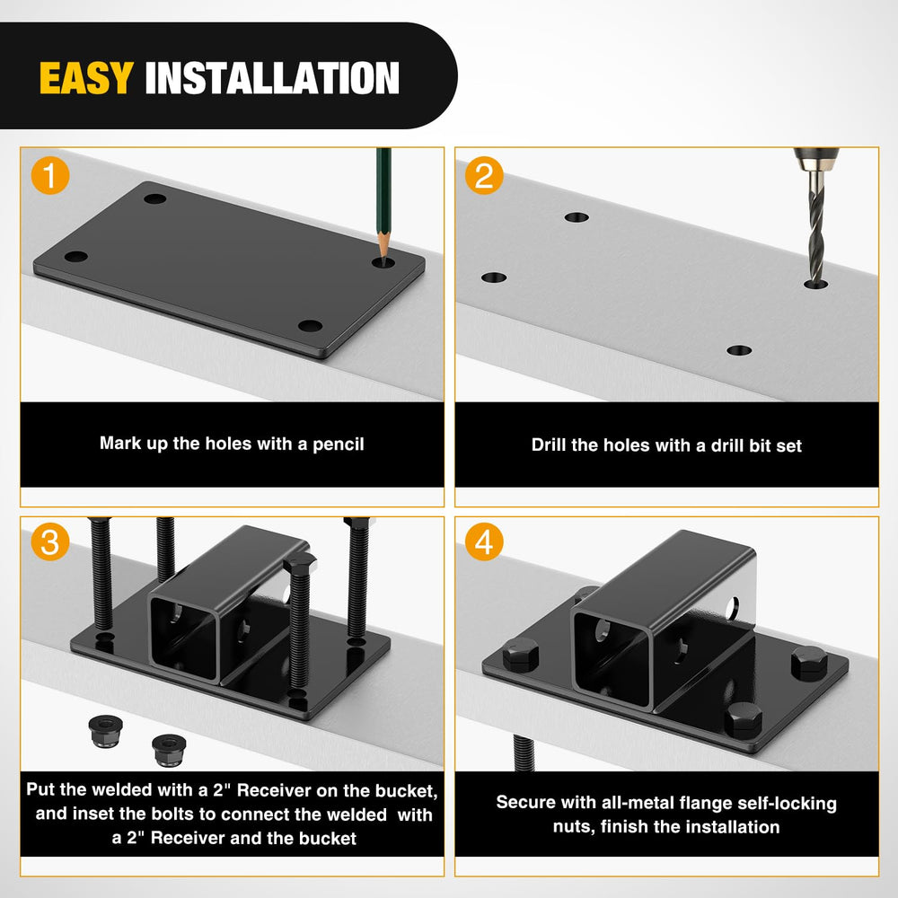 Nilight installation kit with four bolts and nuts for quick setup