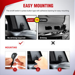 Nilight instruction manual included for clear mounting steps