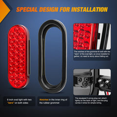 Nilight IP67 waterproof tail light with sealed housing for rugged weather.