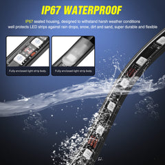 Nilight IP67 waterproof design withstands rain and dust