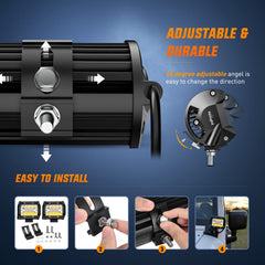 Nilight IP67 waterproof LED pods resisting dust and water exposure.