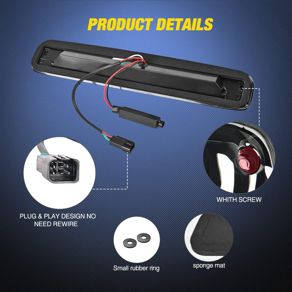 Nilight IP67 waterproof seal on third brake light for all-weather reliability.