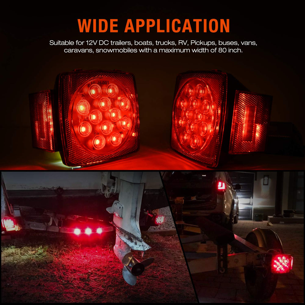 Nilight IP68 submersible trailer light withstands water exposure