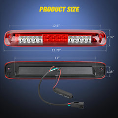 Nilight LED 3rd stop light red shell enhances brake signal brightness.