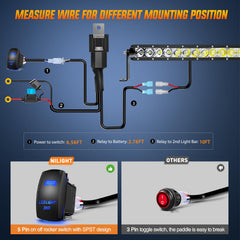 Nilight 31-inch LED light bar includes harness for quick setup