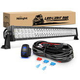 Nilight 32-inch LED light bar front view for enhanced night visibility