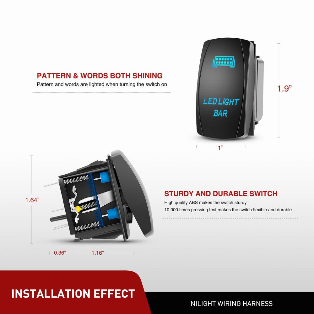 Nilight IP67 waterproof and dustproof rating for all-weather use