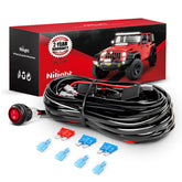 Nilight LED light bar harness with 15ft reach for flexible off-road installation.