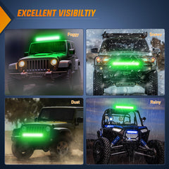 Nilight light bar in foggy night use improves forward illumination.