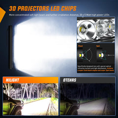 Nilight LED light bar wiring harness kit included for easy installation