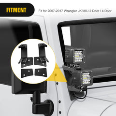 Nilight brackets compatible with LED lights using 10mm bolts on Wrangler JK