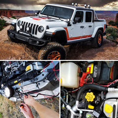 Nilight setup ready for mounting LED light bars and pods on 12V
