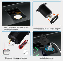 Nilight LED on-off touch switch for easy control and battery saver.