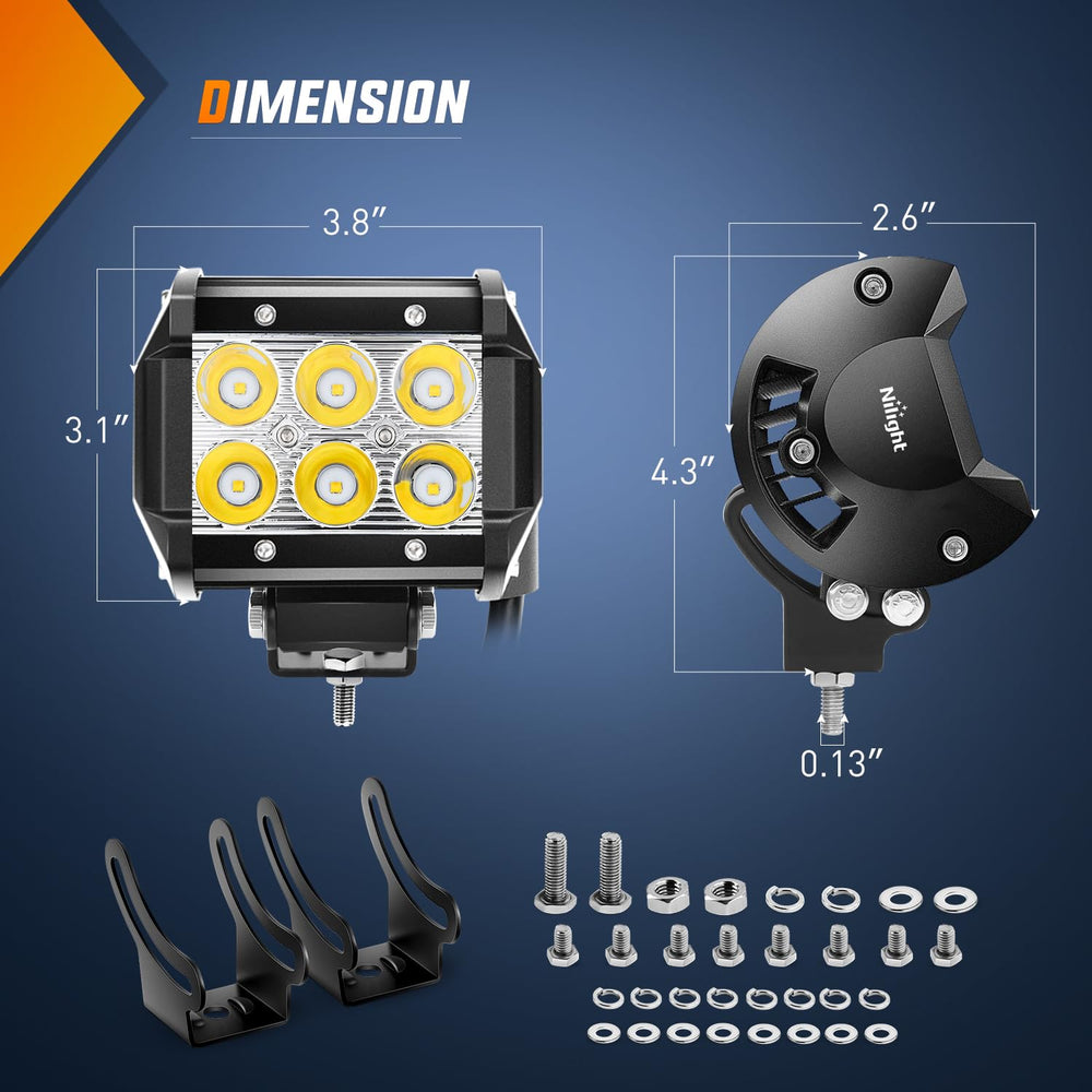 Nilight LED pod with aluminum cover boosts durability in harsh outdoor conditions.