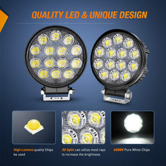 Nilight LED pods flood beam covers lanes in foggy conditions.