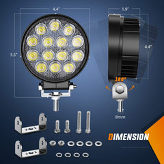 Nilight LED pods side-mounting setup for versatile installation on trucks and ATVs.